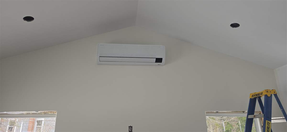 Recent indoor heat pump installation